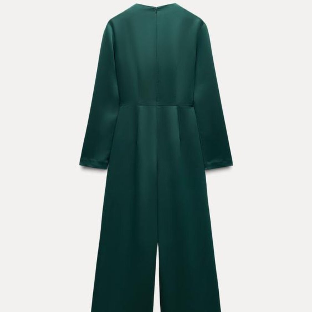 Zara Pleated draped  jumpsuit. NWT Size Med